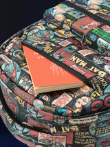 Unisex Multicolor Printed Polyester Backpack 22L