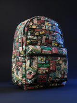 Unisex Multicolor Printed Polyester Backpack 22L