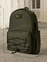 Unisex Green Polyester Backpack17L