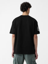 Men's Black Round Neck Oversized Tshirt