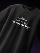 Men's Black Round Neck Oversized Tshirt