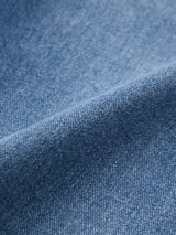 Men's Blue Solid Denim Shorts