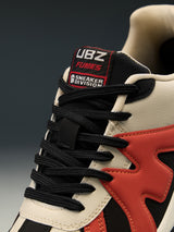 Men's Orange Casual Colourblock Sneakers