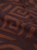 Men's Brown Printed Oversized Shirt