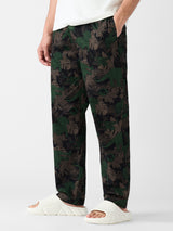 Men's Black Printed Pajamas