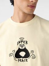 Men's Off White Round Neck Tshirt