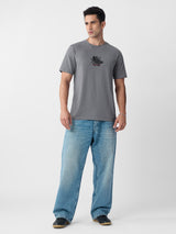 Men's Grey Round Neck Tshirt