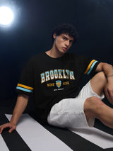 Men's Black Round Neck Oversized Tshirt