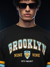 Men's Black Round Neck Oversized Tshirt