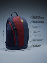 Unisex Red & Blue Polyester Backpack 24L