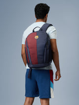 Unisex Red & Blue Polyester Backpack 24L