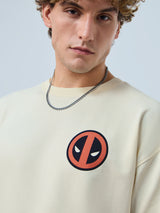 Men's Off White Round Neck Oversized Tshirt