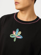 Men's Black Round Neck Super Oversized Tshirt