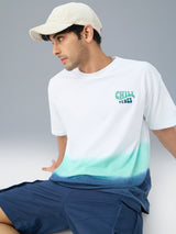 Men's White Round Neck Oversized Tshirt