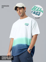 Men's White Round Neck Oversized Tshirt