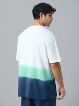 Men's White Round Neck Oversized Tshirt