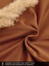 Men's Brown Solid Round Neck Supima Tshirt