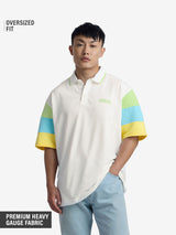 Men's White Oversized Polo Tshirt