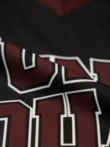 Men's Black V-Neck Oversized Jersey