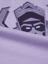 Men's Purple Round Neck Oversized Tshirt