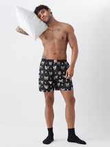Men's Black Regular Fit Boxer Shorts