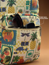 Unisex Off White Cotton Canvas Backpack 19L