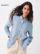Women's Blue Casual Regular Fit Solid Full Sleeves Shirt