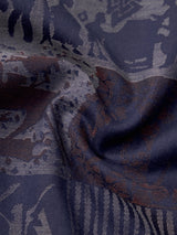 Men's Blue Printed Relaxed Shirt