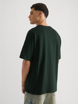 Men's Green Round Neck Oversized Tshirt