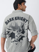 Men's Grey Oversized Utility Shirt