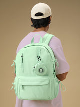 Unisex Green Polyester Backpack 18L