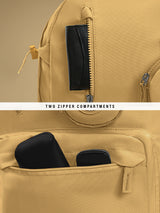 Unisex Beige Polyester Backpack 18L
