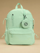 Unisex Green Polyester Backpack 18L