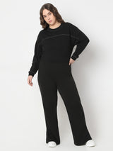 Women's Black Wide Leg Trouser