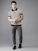 Men's Slim Fit Solid Mid Rise Chinos