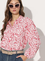 Women's White Floral Shirt