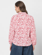 Women's White Floral Shirt
