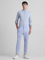 Men's Blue Casual Slim Fit Stretchable Trouser