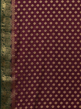 Women's Georgette Red Woven Design Designer Saree with Blouse Piece