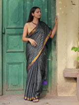 Women's Multicolor Cotton Acrylic Saree