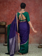 Women's Multicolor Silk Cotton Zari Saree