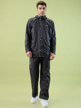 Men's Grey Button Rainsuit