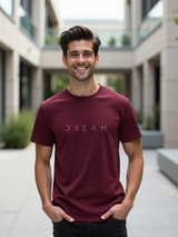 Men's Red Casual Regular Printed Half Sleeves Tshirt