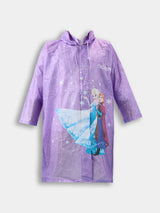 Kids Purple Zipper Raincoat