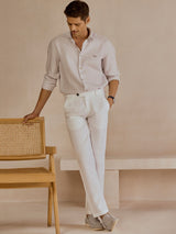 Men's Grey Casual Regular Fit Solid Full Sleeves Shirt