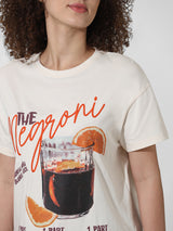 Women's White Knitted Casual Printed Regular Fit Half Sleeves Tshirt