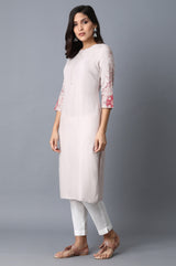 Women's Paisley Floral Print Rayon Straight Kurta