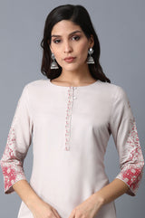 Women's Paisley Floral Print Rayon Straight Kurta