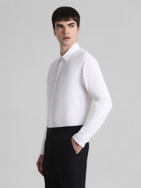 Men's White Casual Slim Fit Full Sleeves Shirt