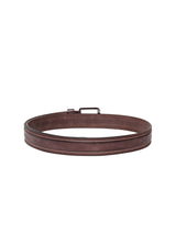 Men's Brown Casual Solid Leather Belt